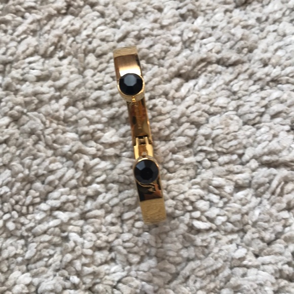 Kate Spade - Black and Gold Bangle Cuff Bracelet - Picture 2 of 5